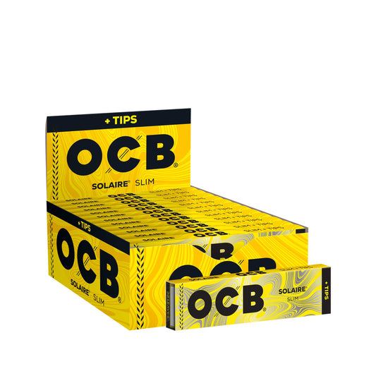 OCB Solaire Slim + Tips Rolling Paper Display