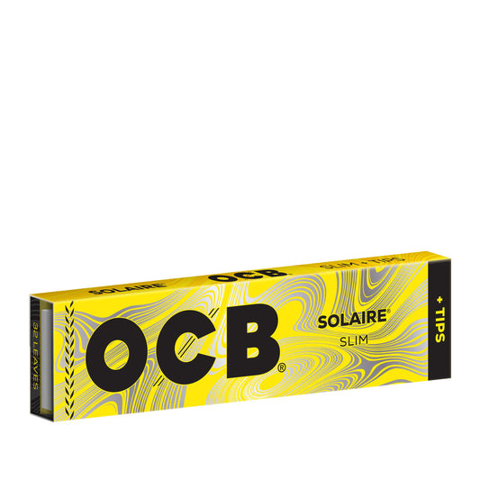 OCB Solaire Slim + Tips Rolling Paper Booklet