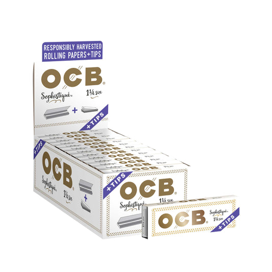 OCB Sophistique 1 1/4 + Tips Rolling Paper Display
