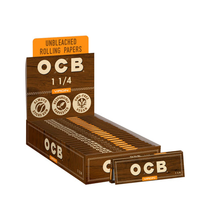 OCB Unbleached 1 1/4 Rolling Paper Display