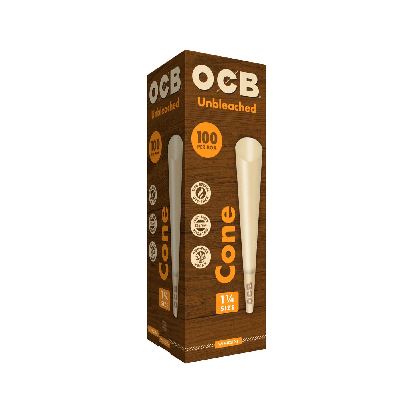 OCB Unbleached 1 1/4 100ct Cone Tower