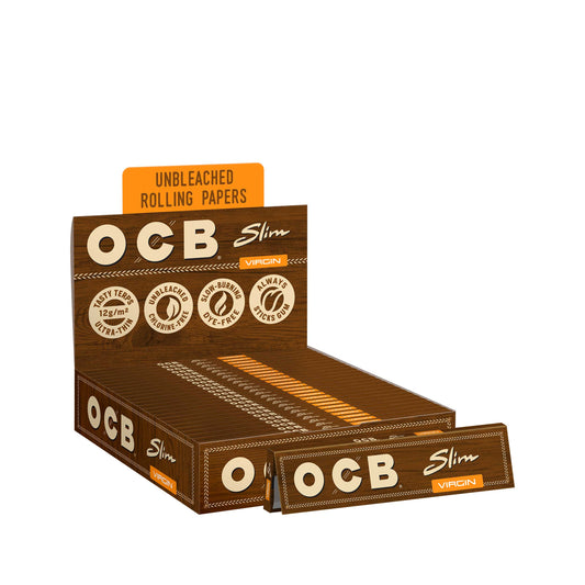 OCB Unbleached Slim Rolling Paper Display