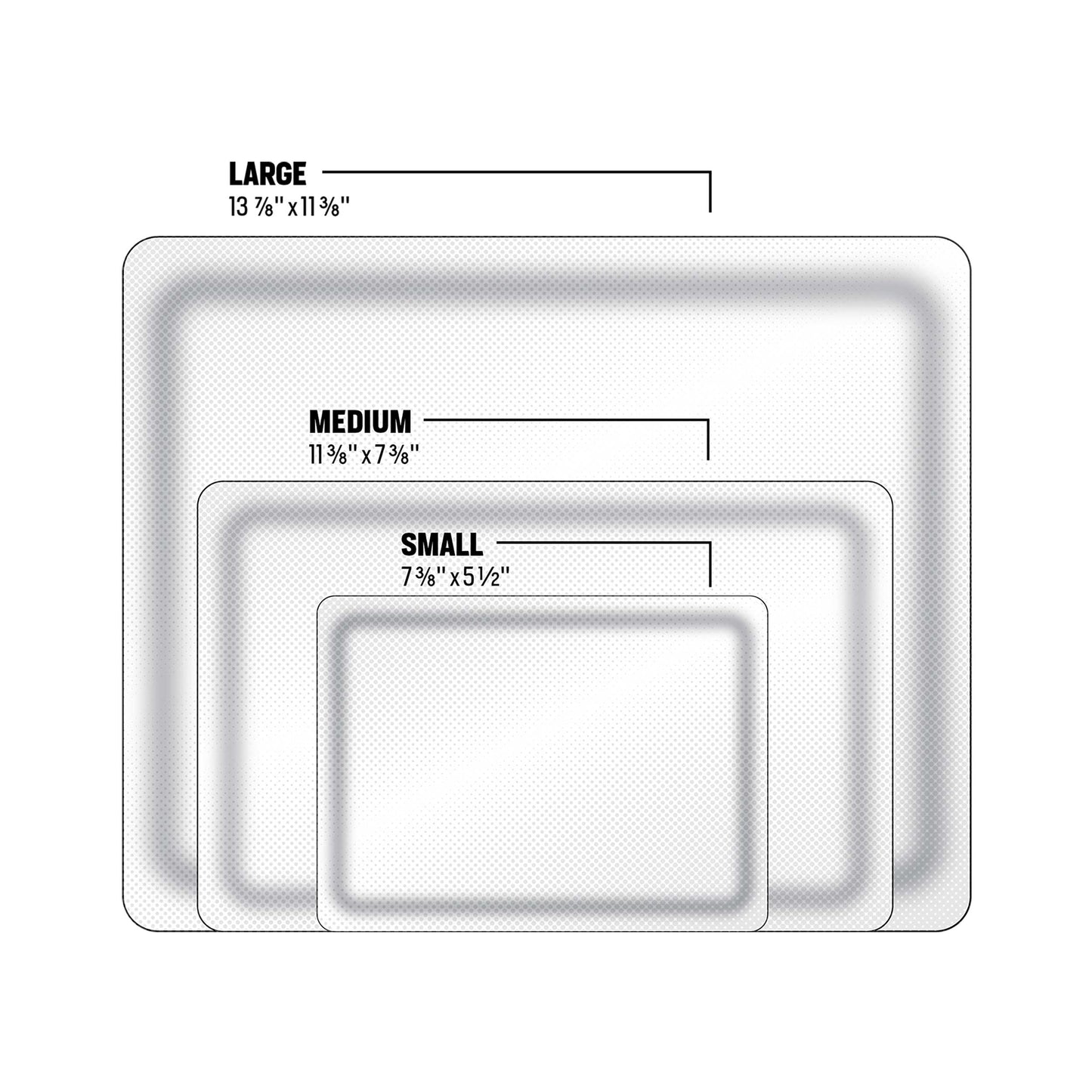 OCB Tray Sizes Dimensions