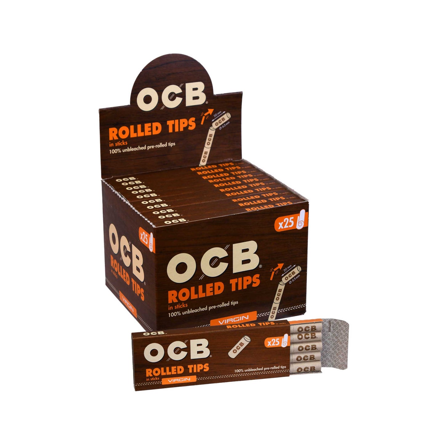 OCB Unbleached Pre-Rolled Tips