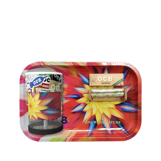 OCB x Wakit Grinder Rolling Tray Bundle - Flower